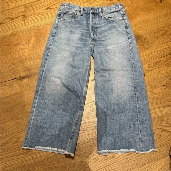 Citizens Of Humanity Emma High Rise Wide Leg Crop Jeans - Picture 3 of 5